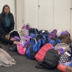 Carol Douch, Reshma Bessesar and Jeanette Duncan with a selection of bags from Comfort Cases