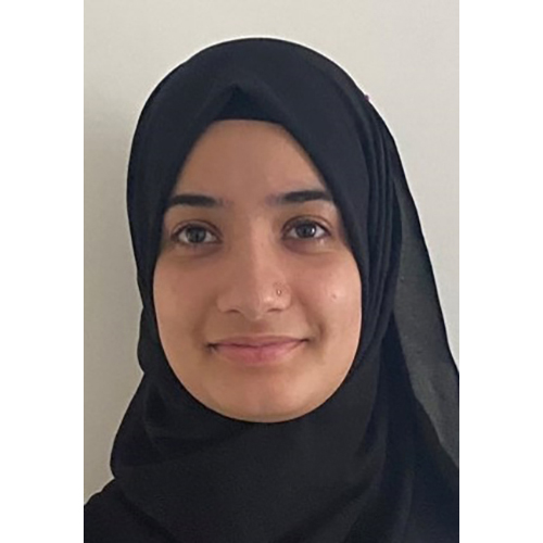 Head shot of woman wearing a head scarf