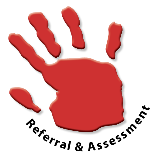 Red hand with Referral and Assessment