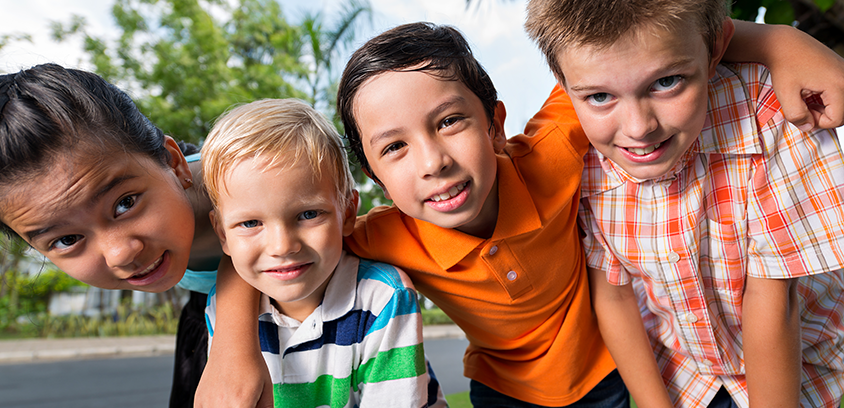 Group of young children